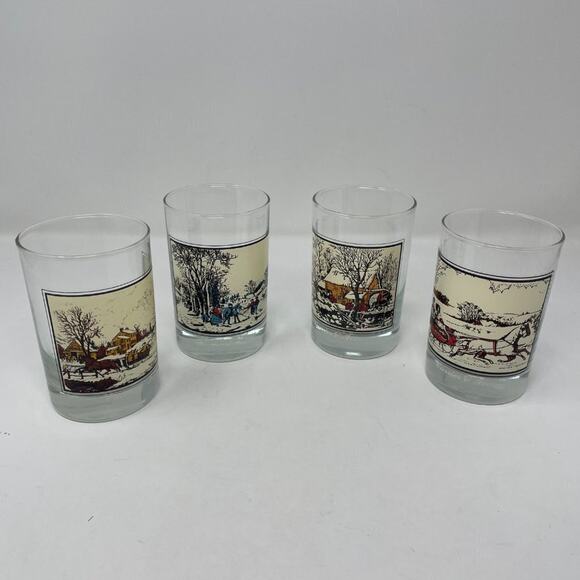 Currier & Ive’s Vintage 1981 Glass Collection By Arby’s - Picture 1 of 9